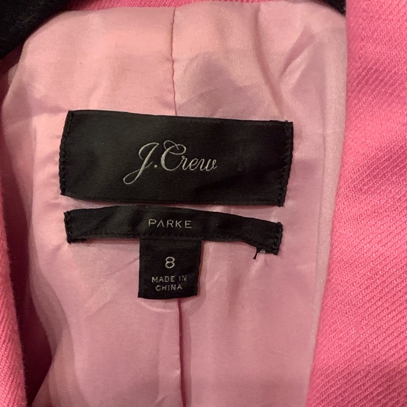 J. CREW Parke Blazer Womens Size 8 Linen Blend Pink Jacket Blazer Preppy Career - Picture 5 of 9
